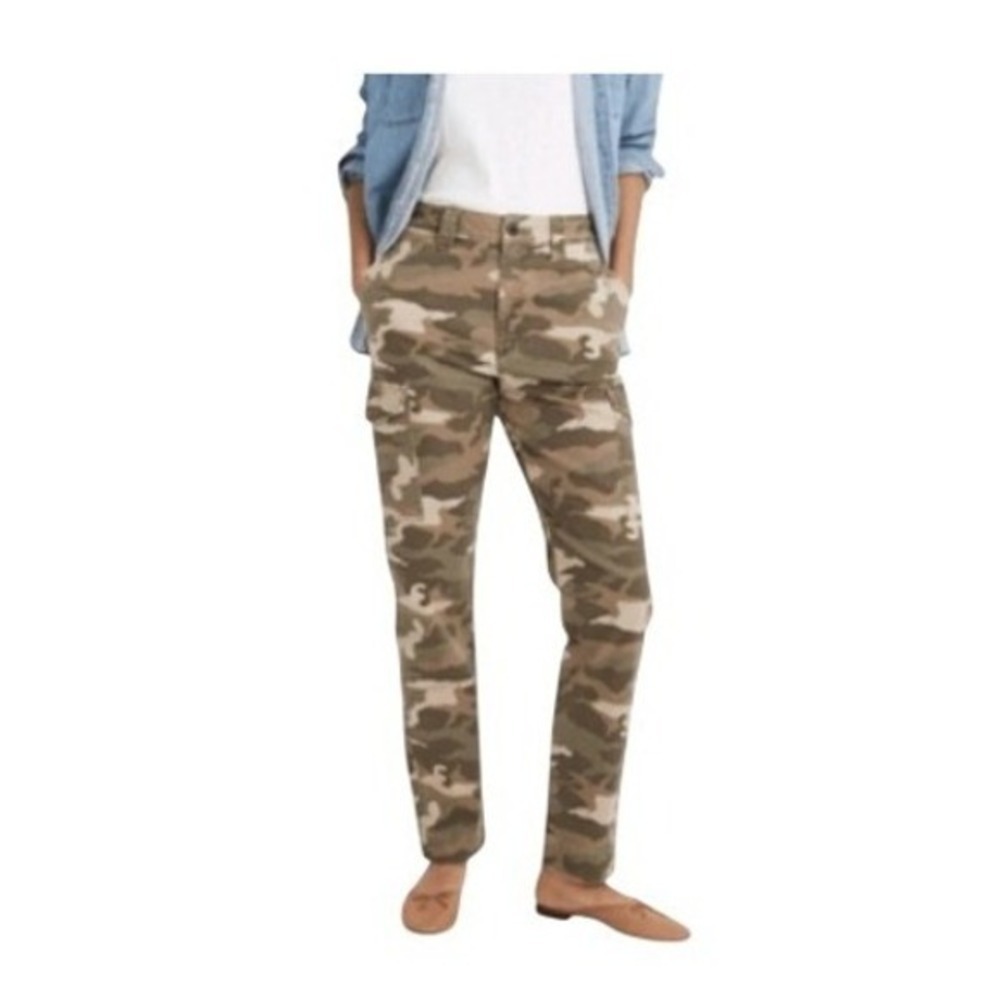 Madewell Classic Straight Leg Cargo‎ Pants Camo Print 24